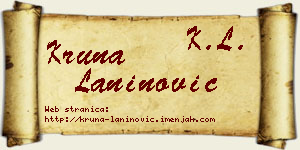 Kruna Laninović vizit kartica